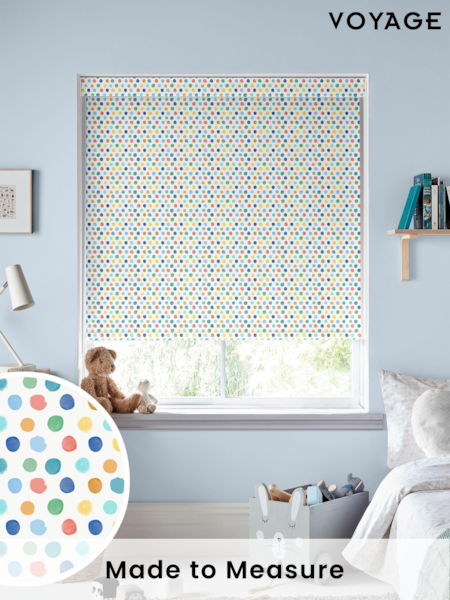 Voyage Primary Cream Blackout Dotty Made To Measure Roller Blind (C88569) | £66