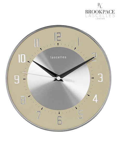 Brookpace Lascelles Cream Deco Style Wall Clock (C88865) | £45
