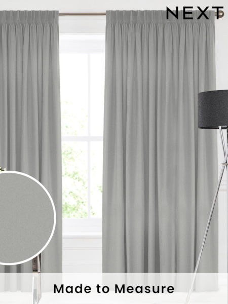 Platinum Grey Montero Velvet Made To Measure Curtains (C89385) | £91
