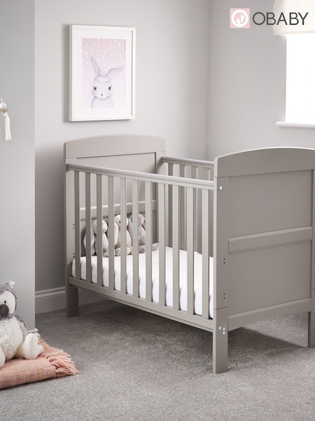 Obaby Grace Warm Grey Small Cot Bed (C89665) | £164