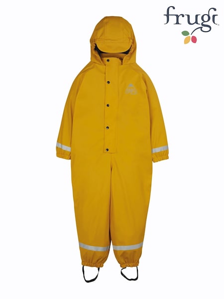 Frugi Yellow Waterproof All-In-One Puddlesuit (C90310) | £55