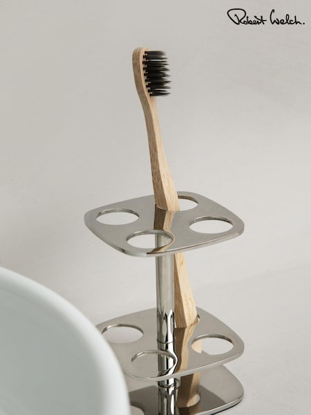 Robert Welch Silver Burford Toothbrush Holder (C90322) | £32