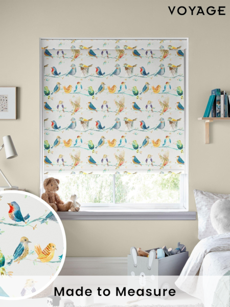 Voyage Sunshine Natural Blackout Birdy Branch Made To Measure Roller Blind (C90488) | £66