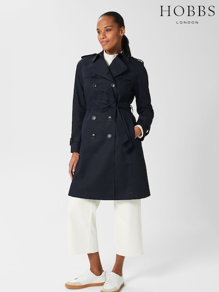 Hobbs Blue Saskia Trench Coat (C90604) | £199