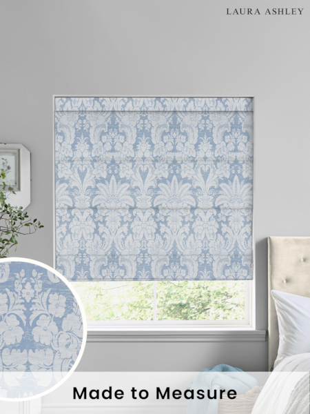 Laura Ashley Blue Martigues Made To Measure Roman Blinds (C90827) | £84