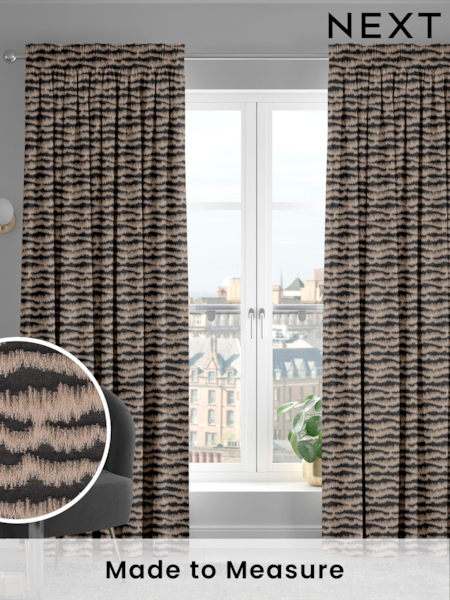 Black Motte Made To Measure Curtains (C90982) | £100