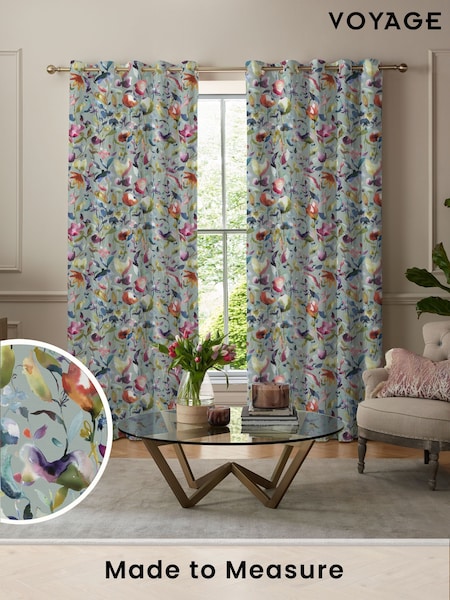 Voyage Pacific Blue Jayin Made to Measure Curtains (C91224) | £109