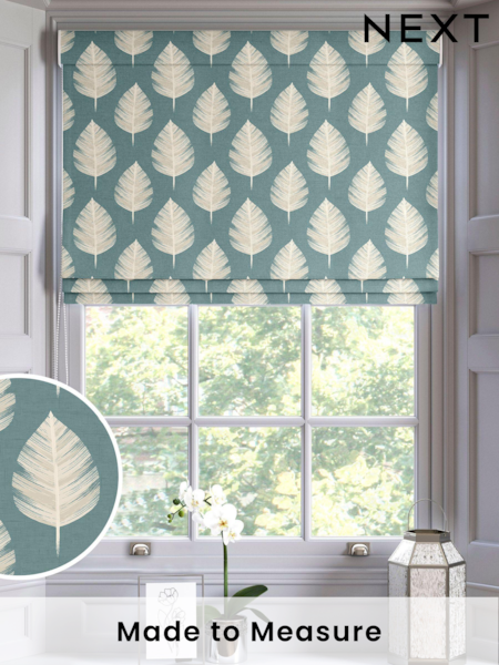 Teal Blue Finn Made To Measure Roman 100% Cotton Blind (C91702) | £52