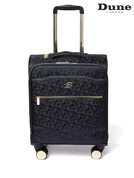 Dune London Black Oriel Monogram 55cm Cabin Case (C91816) | £119