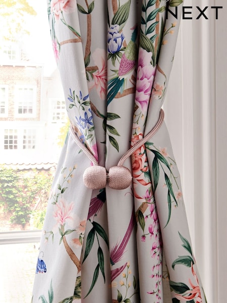 Pink Magnetic Curtain Tie Backs Set of 2 (C91907) | £10