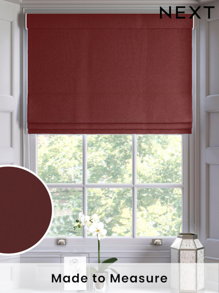 Claret Red Burgundy Montero Velvet Made To Measure Roman Blind (C92439) | £75