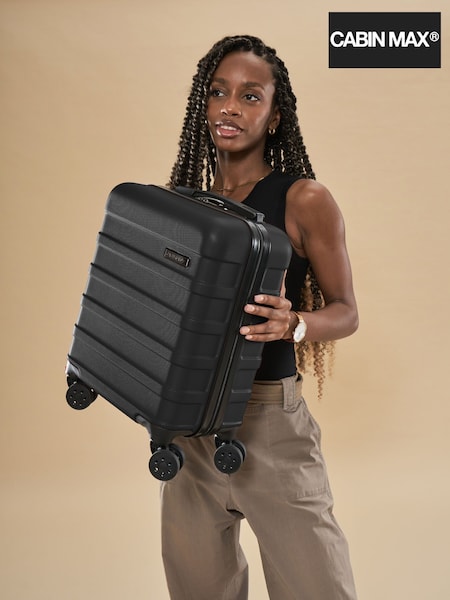 Cabin Max Black Anode Four Wheel Carry On Easyjet Sized Underseat 45cm Suitcase (C92636) | £50