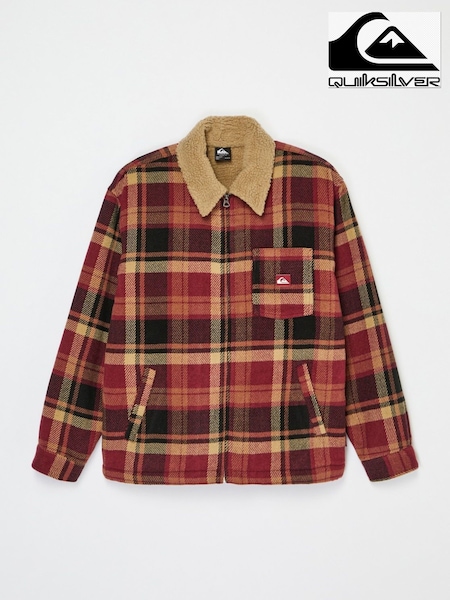 Red - Regular Quiksilver Sherpa Harrington Jacket