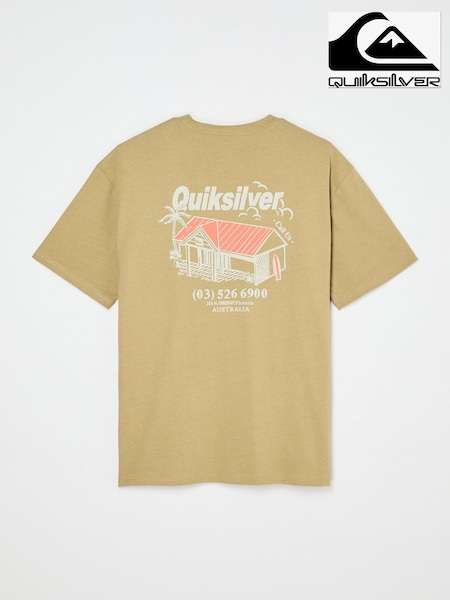 Natural - Regular Quiksilver Deep House Short Sleeve T-shirt