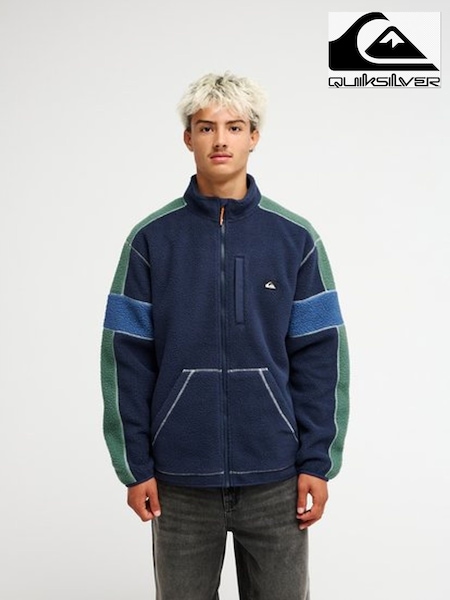Blue - Regular Quiksilver Clean Coast Full Zip Fleece