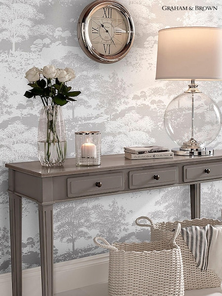 Graham & Brown White Meadow Frost 10M Wallpaper (C93937) | £80