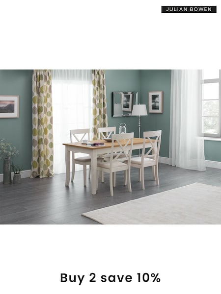 Julian Bowen Cream Davenport 4 Seater Dining Set (C94041) | £580
