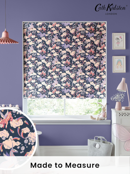 Cath Kidston Blue Kids Unicorn Made To Measure Roman 100% Cotton Blinds (C96211) | £75