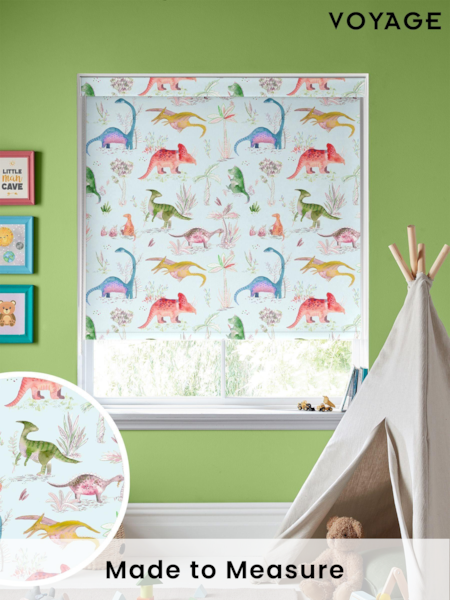 Voyage Dusk Blue Blackout Dinos Made To Measure Roller Blind (C96538) | £66