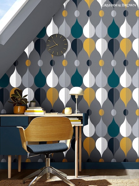 Graham & Brown Grey Coronation 10M Wallpaper (C96602) | £85