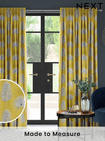 Sunflower Yellow Sellus Made To Measure 100% Cotton Curtains (C96617) | £61
