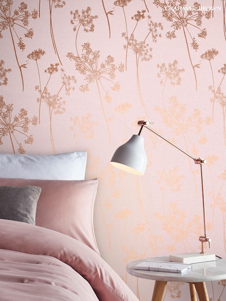 Graham & Brown Pink Anthriscus Blush 10M Wallpaper (C96978) | £80