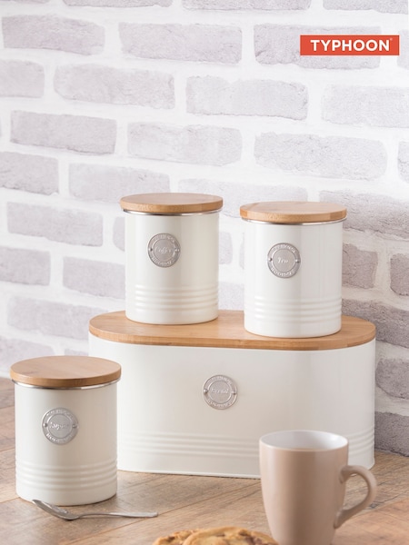 Typhoon Cream Living Cream Tea, Coffee, Sugar Canisters (C97273) | £35