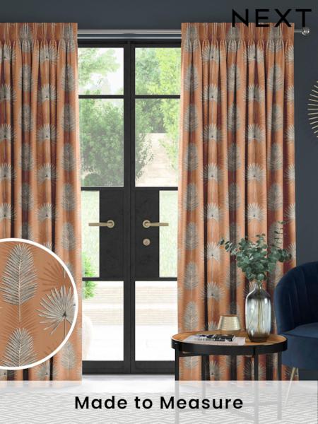 Terracotta Orange Sellus Made To Measure 100% Cotton Curtains (C97387) | £61