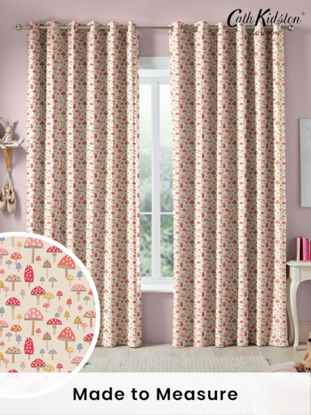 Cath Kidston Multi Kids Mini Mushrooms Made To Measure 100% Cotton Curtains (C97406) | £82