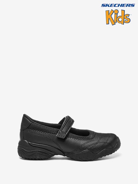 Skechers Black Kids Velocity Pouty School Shoes (C97981) | £39