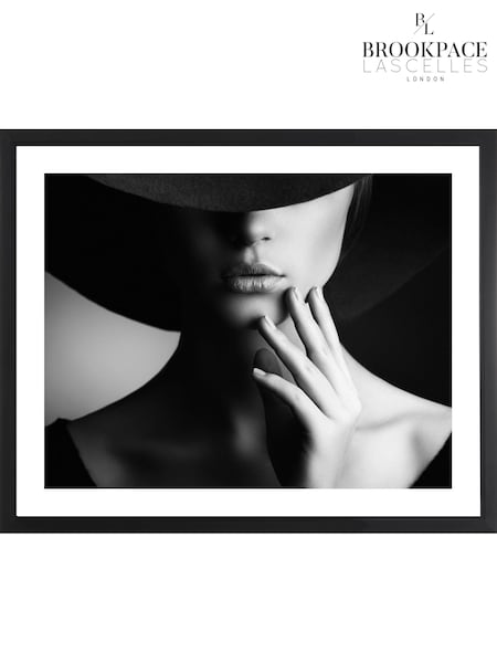 Brookpace Lascelles Black 'Mystery Lady I' Photographic Print in Glass Frame (C97999) | £160