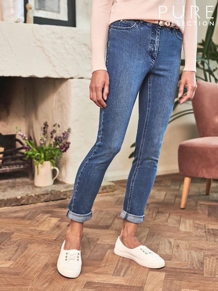 Pure Collection Slim Blue Mowbray Leg Jeans (C98054) | £90