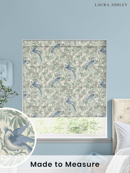 Laura Ashley Blue Osterley Made To Measure Roman Blinds (C98117) | £84