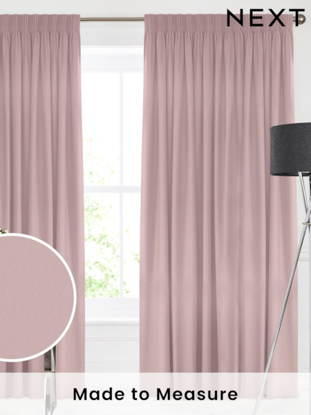 Shell Pink Montero Velvet Made To Measure Curtains (C98490) | £91