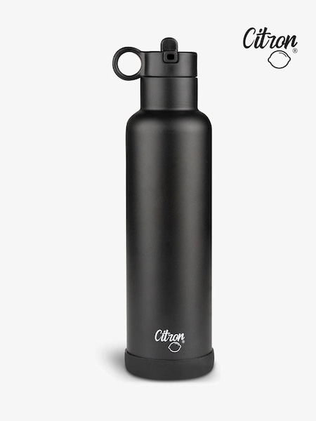 Citron Insulated Water Bottle with Extra Lid 750ml Black (C98645) | £29
