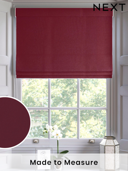 Crimson Red Burgundy Montero Velvet Made To Measure Roman Blind (C98893) | £75