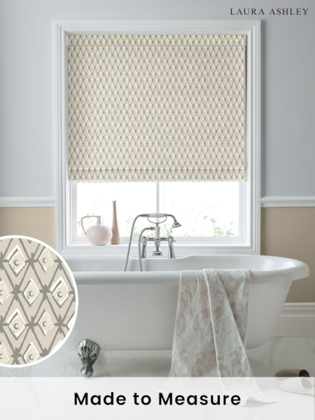 Laura Ashley Grey Saron Made To Measure Roman Blinds (C99542) | £79