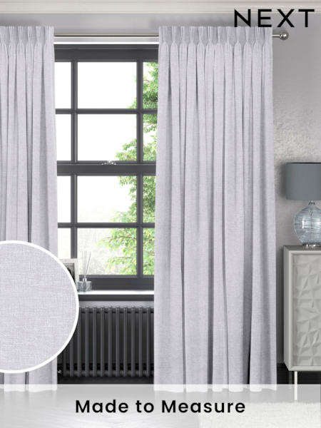 Platinum Silver Heyburn Made To Measure Curtains (C99713) | £100