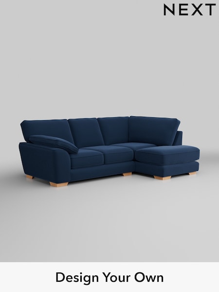 Plush Velvet Easy Clean/Airforce Blue Stamford Grand Relaxed Sit (C99763) | £2,375