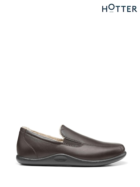 Hotter Brown Hotter Relax Slip On Slippers (C99928) | £79