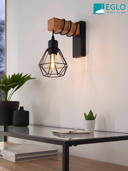 Eglo Black Townshend 5 Caged Wall Light (CL3591) | £35