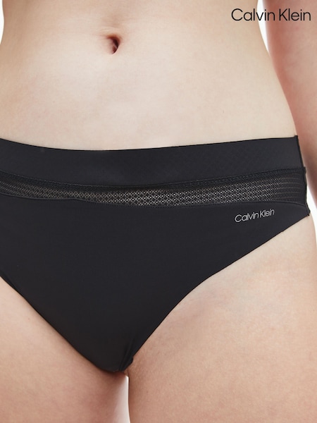 Calvin Klein Black Cut-Out Print Thong (CL9902) | £25