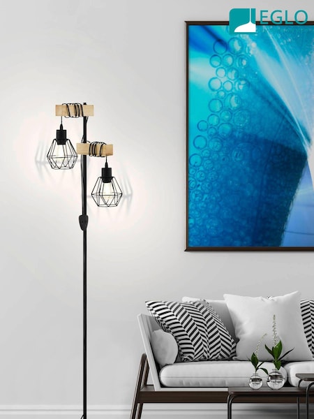 Eglo Black Townshend 5 Caged Floor Lamp (CQ1839) | £85