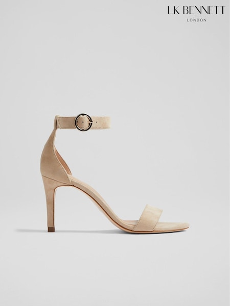 LK Bennett Natural Suede Single Strap Sandals (CQ9919) | £249