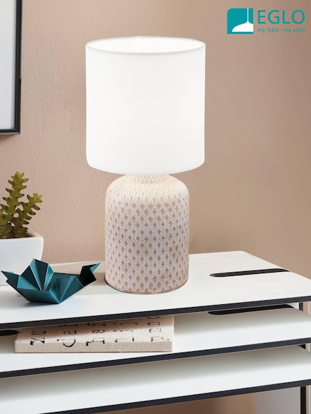 Eglo Cream/White Bellariva Table Lamp (CT6949) | £25