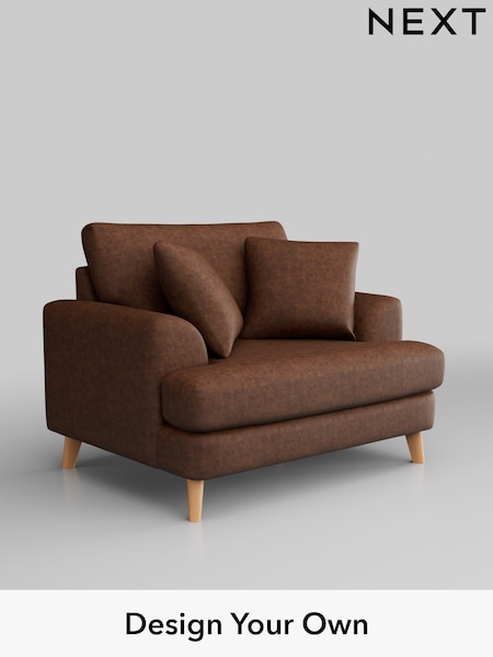 Monza Faux Leather Easy Clean/Chestnut Brown Parker (D00463) | £975