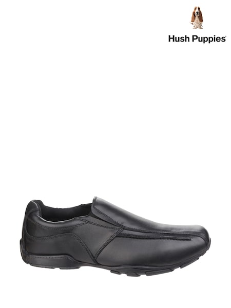 Hush Puppies Bespoke Senior School Black Shoes (D03084) | £57
