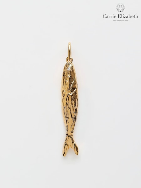 Gold Plated - Carrie Elizabeth Molten Diamond Fish Pendant