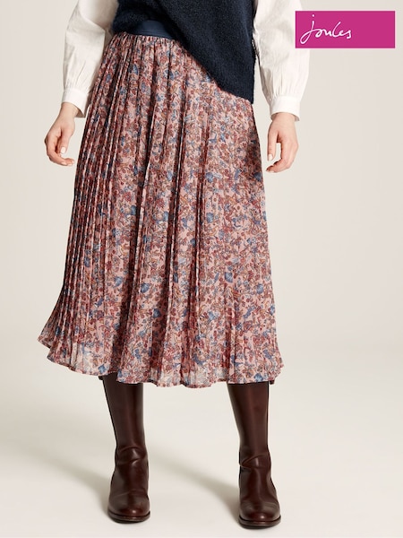 Joules Emery Pink Pleated Skirt (D03729) | £18