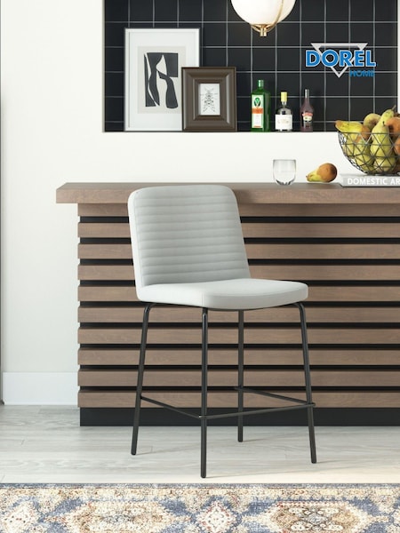 Dorel Home Grey Europe Corey Faux Leather Counter Stool (D04159) | £95